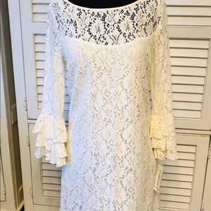 🦋 Dress Ivory Lace Dillard’s size 8 NWT